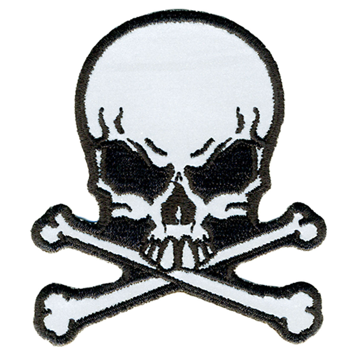 PPB1060 3 x 3 in. Reflective Skulls N BNS Patch - Multi Color