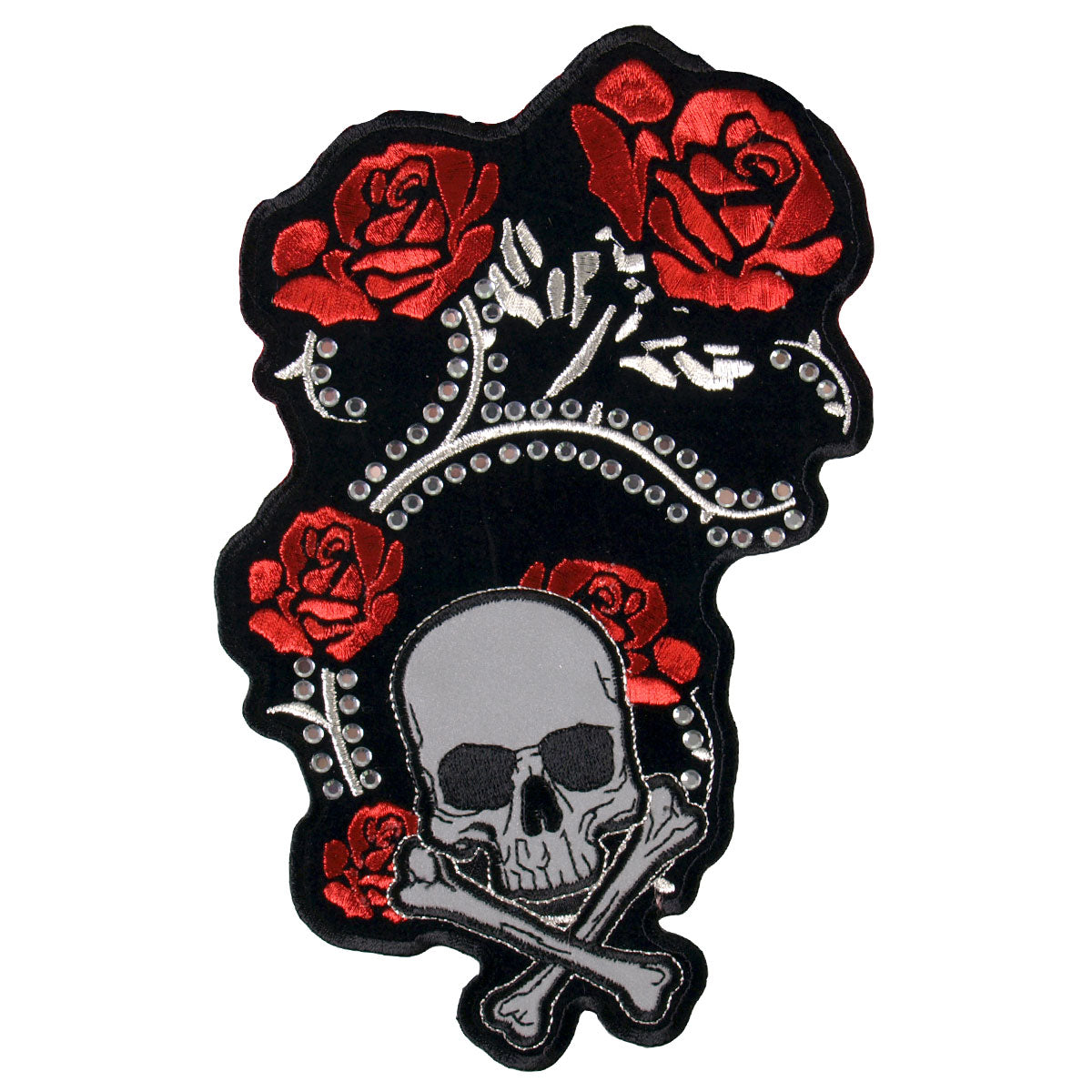 PPB1090 4 x 3 in. Reflective Skulls N BNS Patch - Multi Color