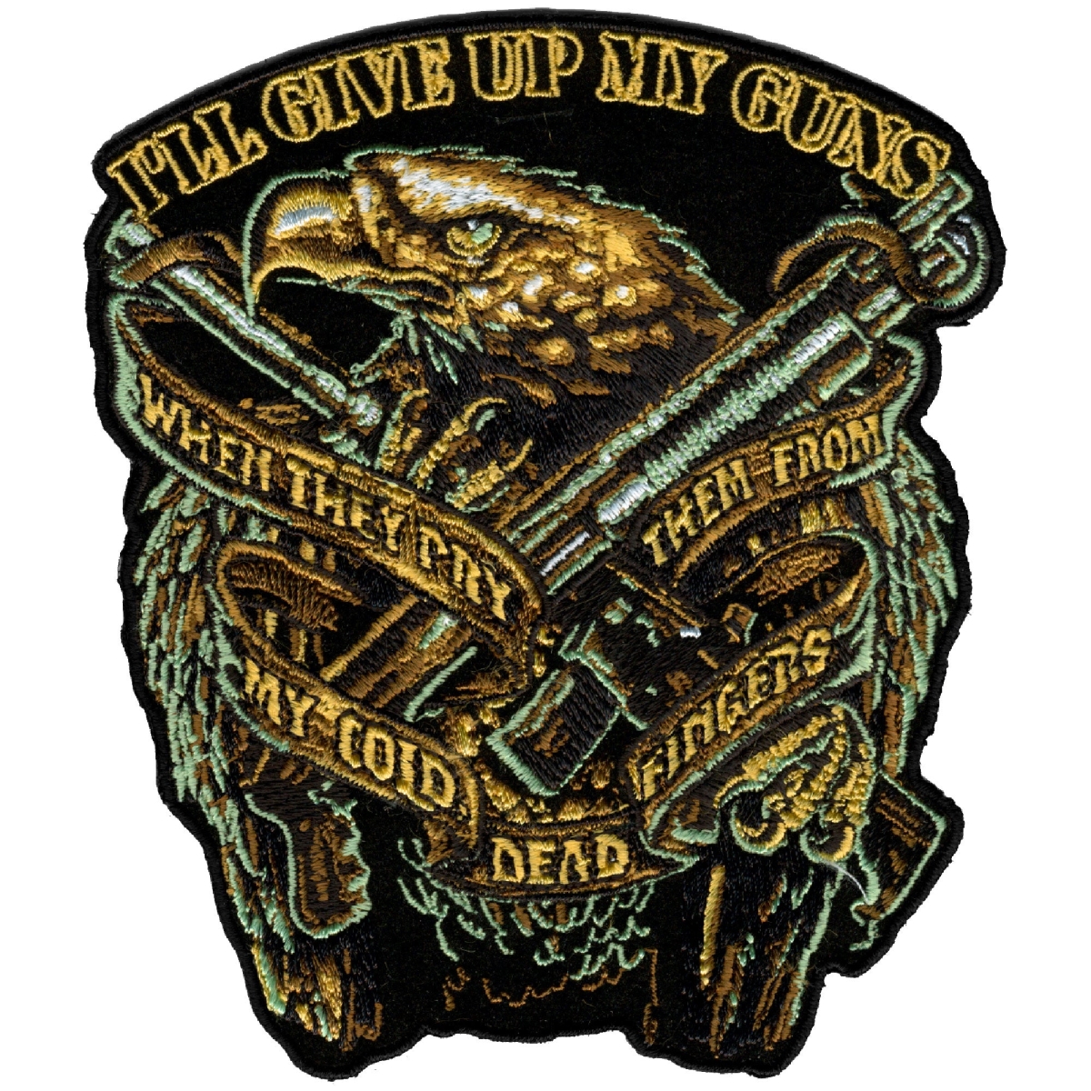 PPA6794 4 x 5 in. Eagle Guns Patch - Multi Color