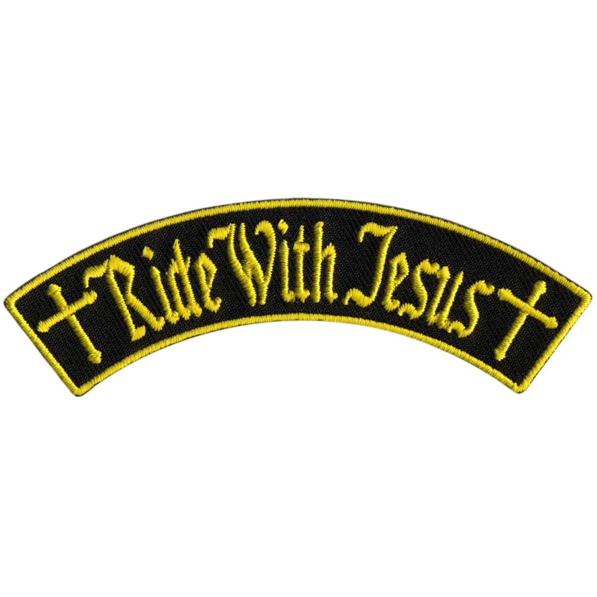 PPM4206 4 x 1 in. Ride with Jesus Top Rocker Patch - Multi Color