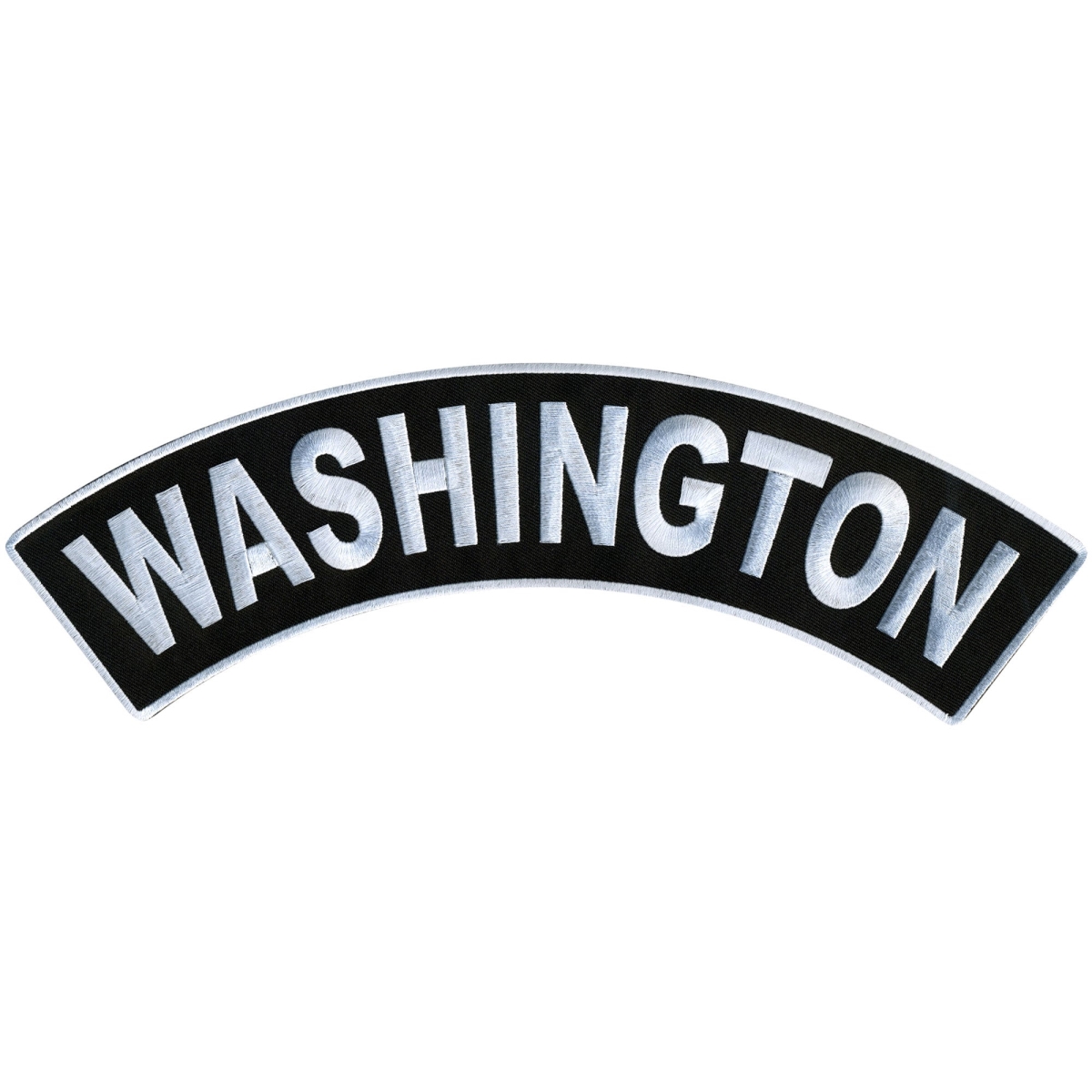 PPM4093 12 x 3 in. Washington Top Rocker Patch - Black & White