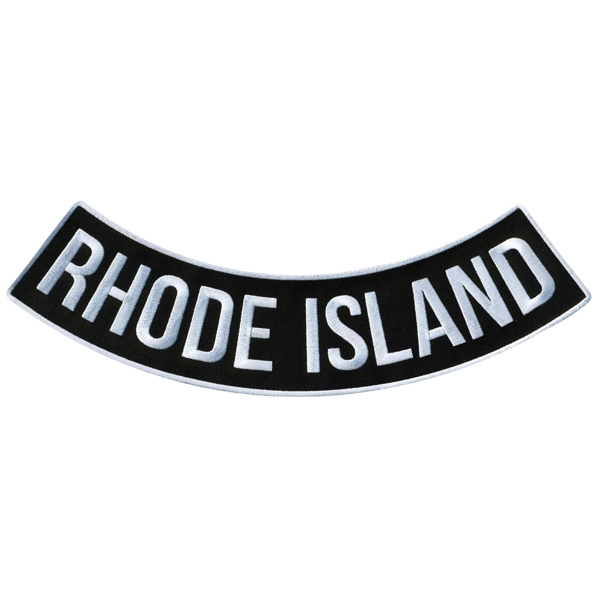 PPM5077 12 x 3 in. Rhode Island Bottom Rocker Patch - Black & White