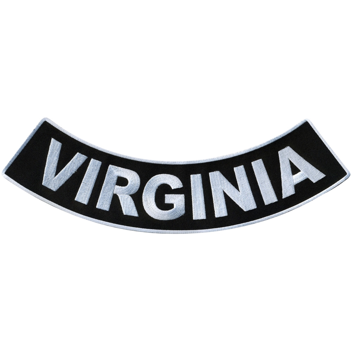PPM5091 12 x 3 in. Virginia Bottom Rocker Patch - Black & White