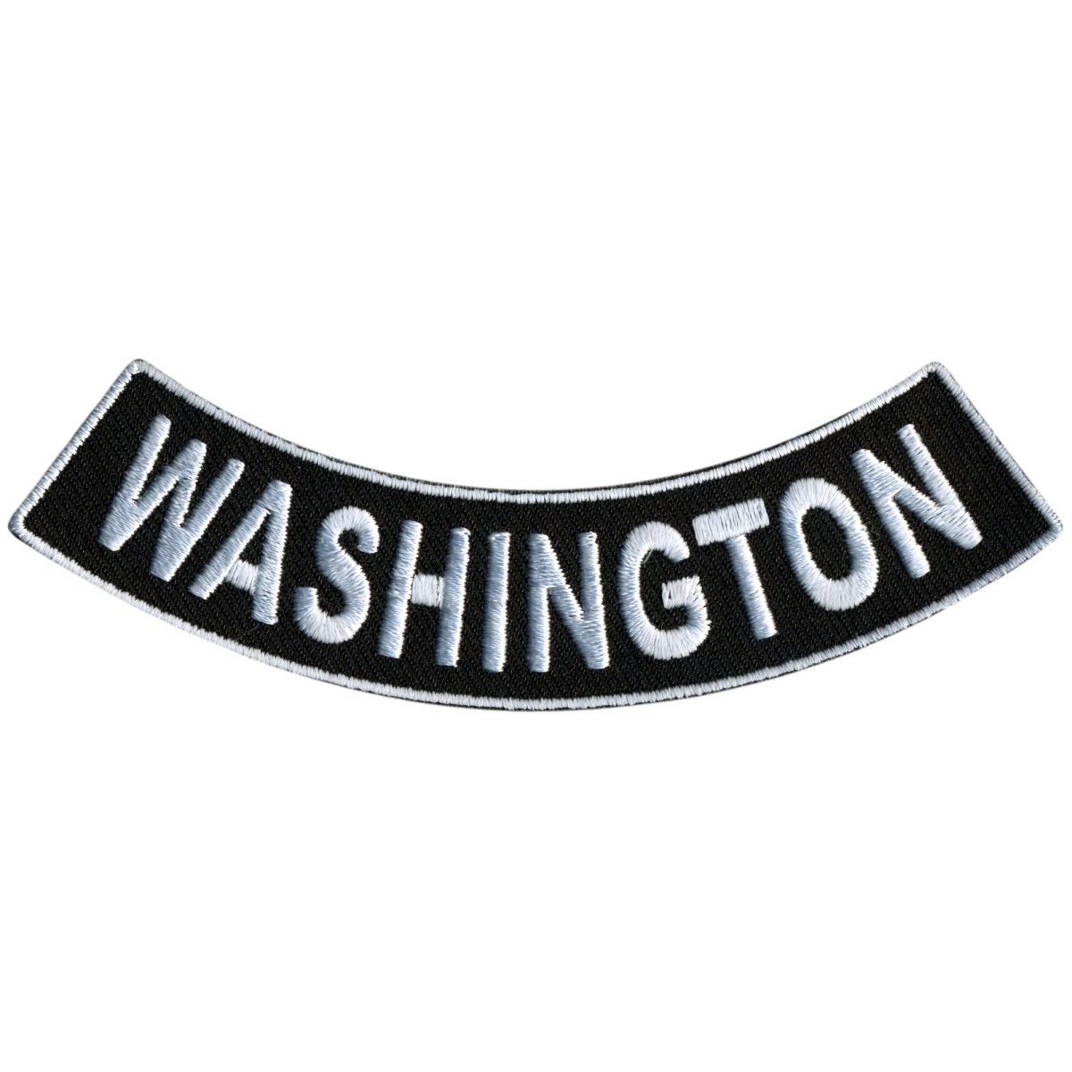 PPM5094 4 x 1 in. Washington Bottom Rocker Patch - Black & White
