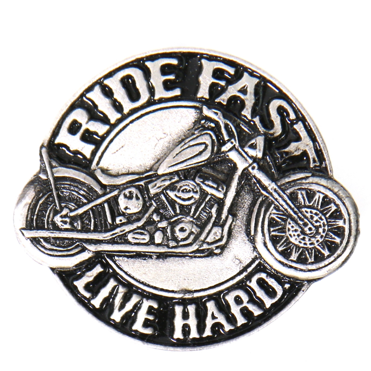 pna1219 Circle Bike Pin - Pewter