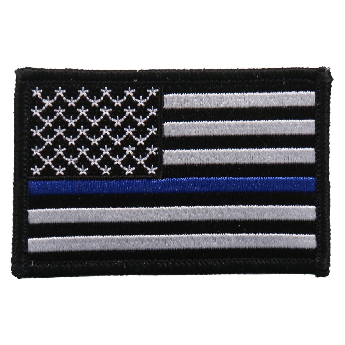 PPF5111 3 x 2 in. Flag Thin Line Embroidered Patch - Blue