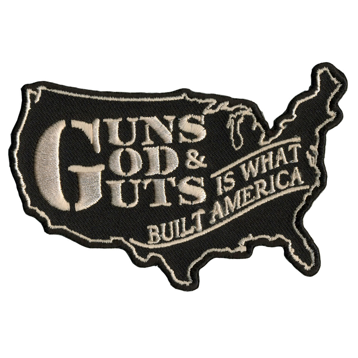 PPL9367 4 x 3 in. Guns, God & Guts Patch - Multi Color