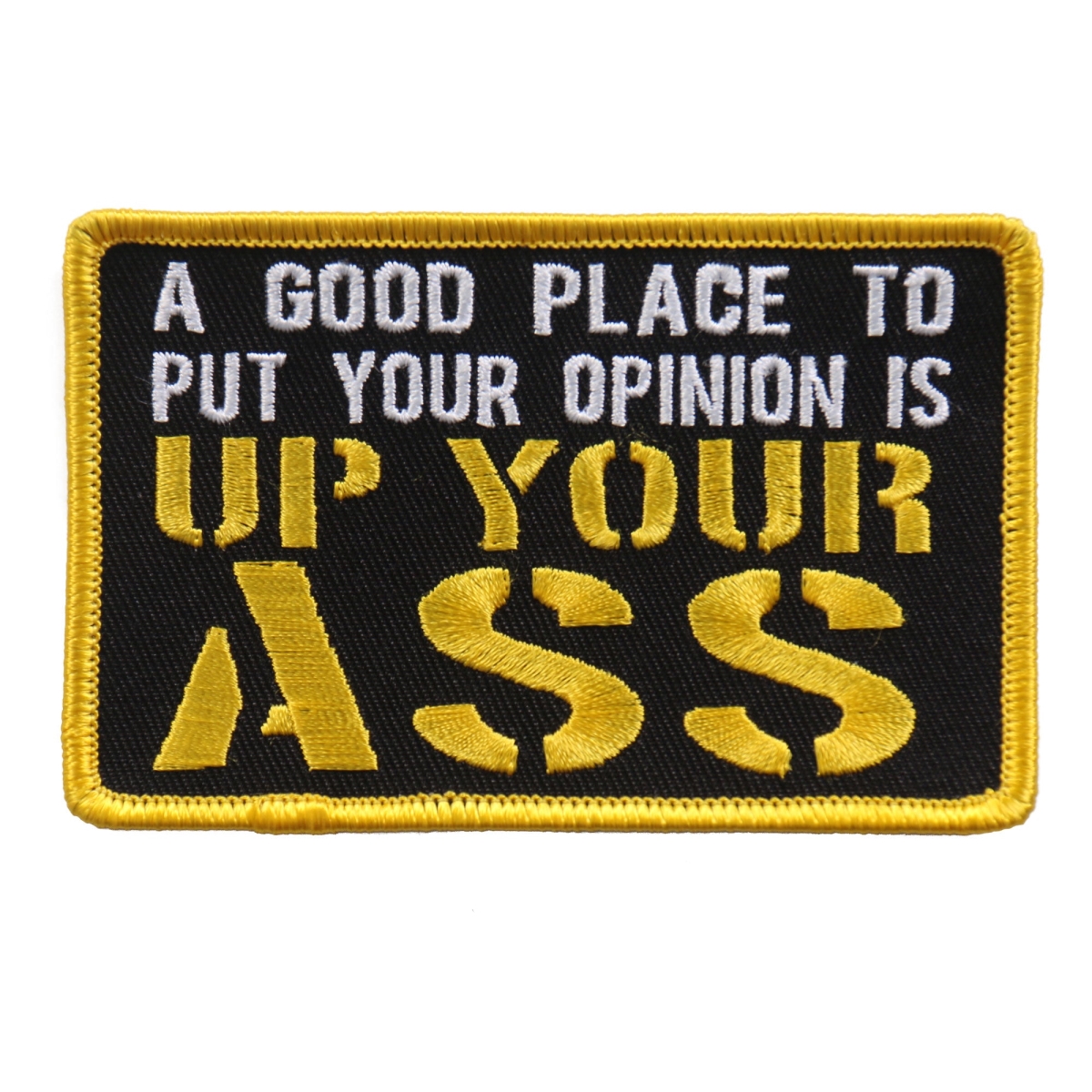 PPL9604 4 x 3 in. Up Your Ass Patch - Multi Color