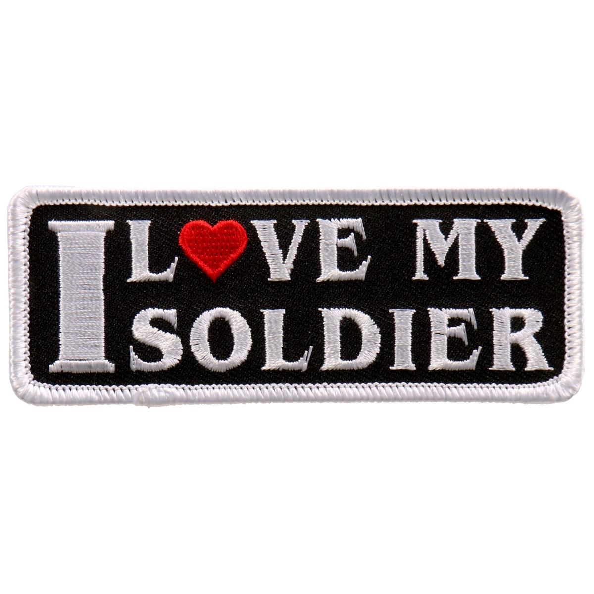 PPL9727 4 x 2 in. I Love My Soldier Patch - Multi Color