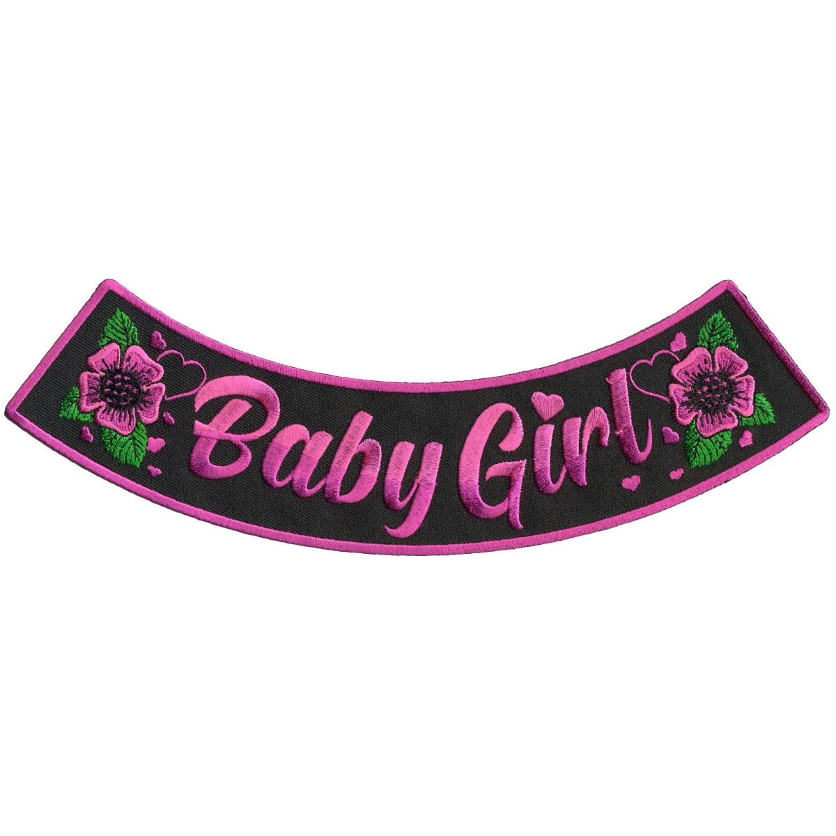 PPM5111 10 x 2 in. Baby Girl Bottom Rocker Patch - Multi Color