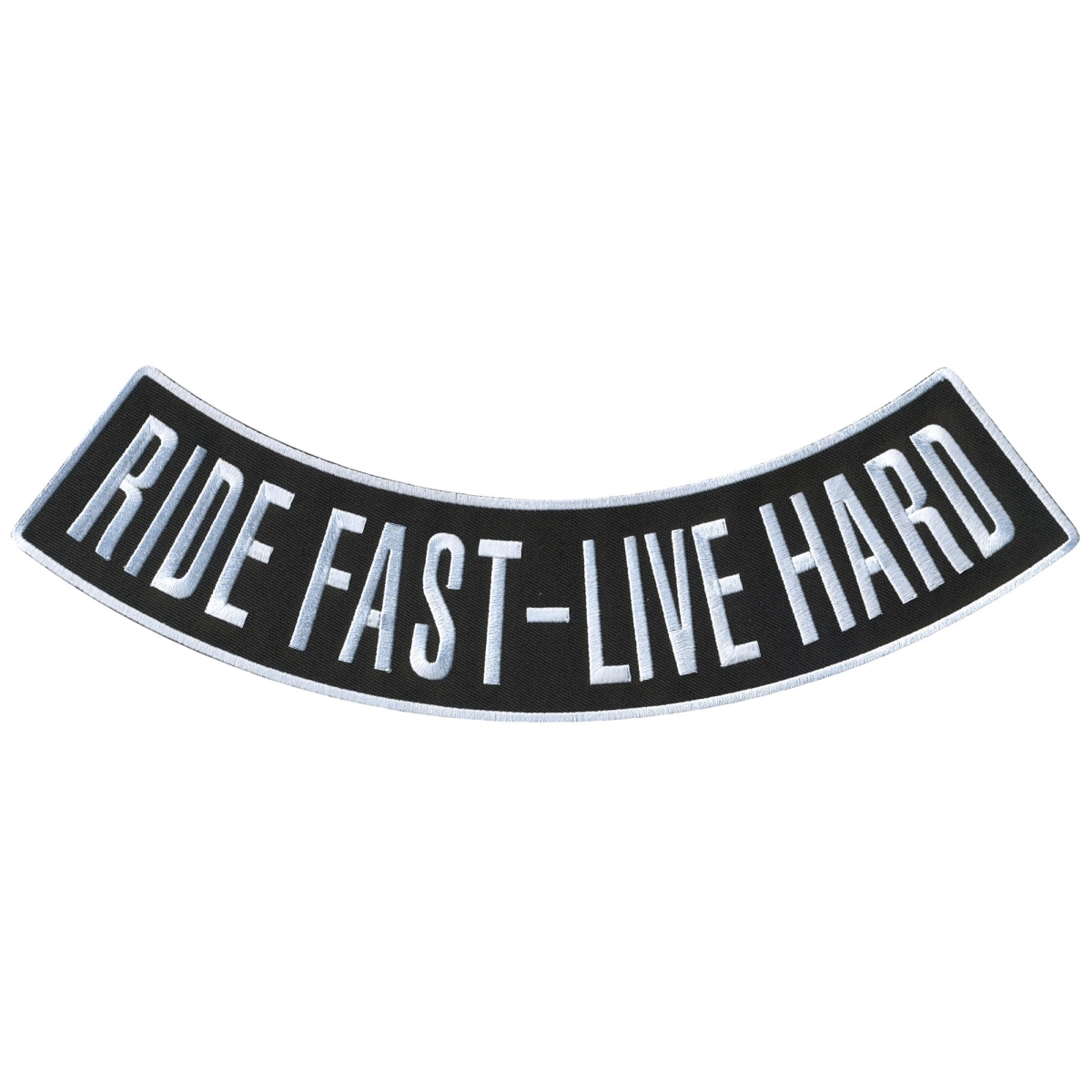 PPM5203 12 x 3 in. Ride Fast Live Hard Bottom Rocker Patch - Multi Color