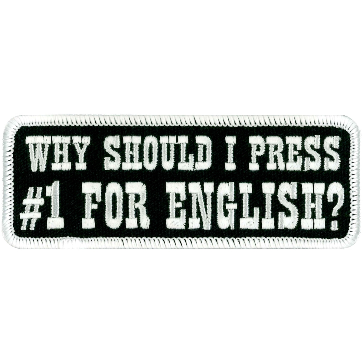 PPL9213 4 x 2 in. Press 1 Patch - Black & White