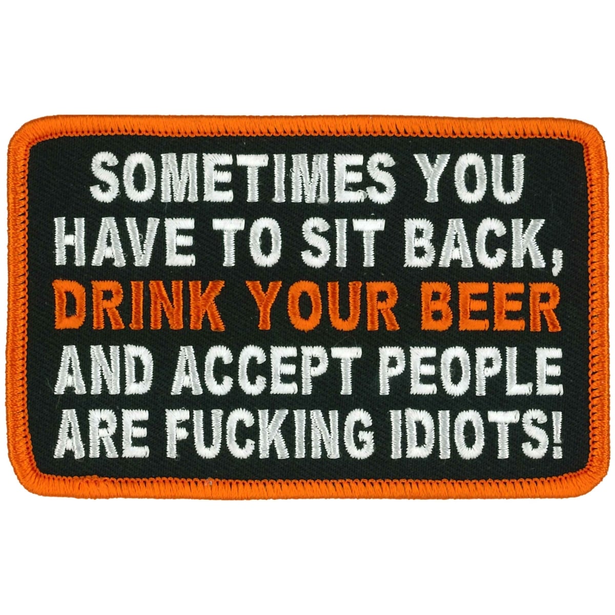 PPW1023 4 x 3 in. Sit Back Idiots Patch - Multi Color