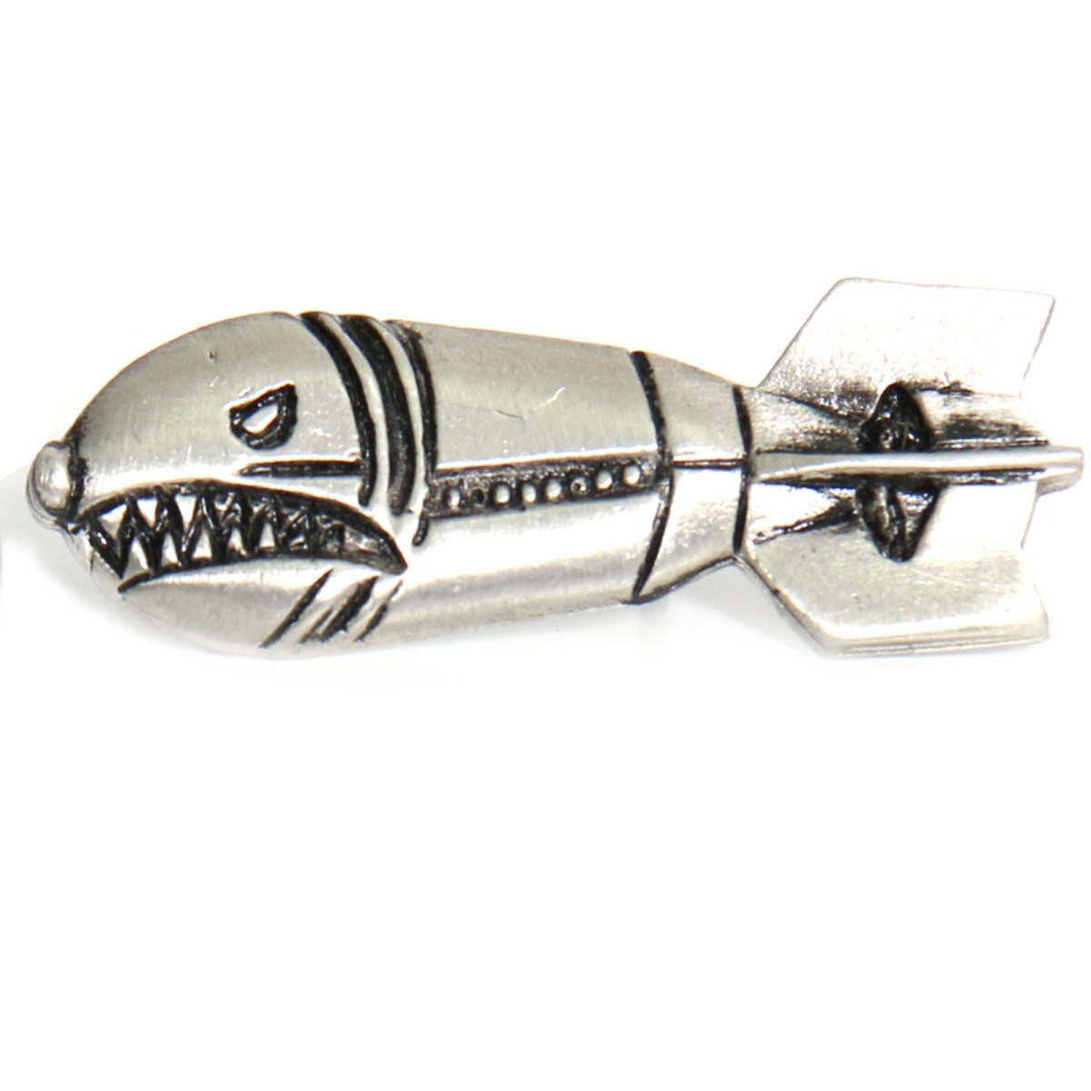 pna1223 Drop Bomb Pin - Pewter