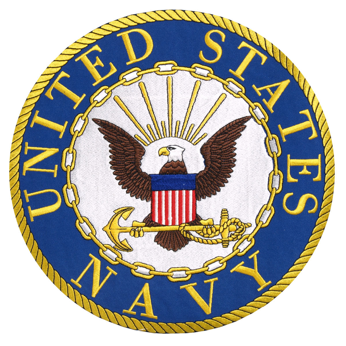 PPE1167 10 x 10 in. USN Logo Patch - Multi Color