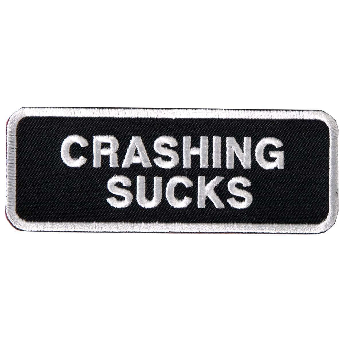 PPL9012 4 x 2 in. Crashing Sucks Patch - Black & White