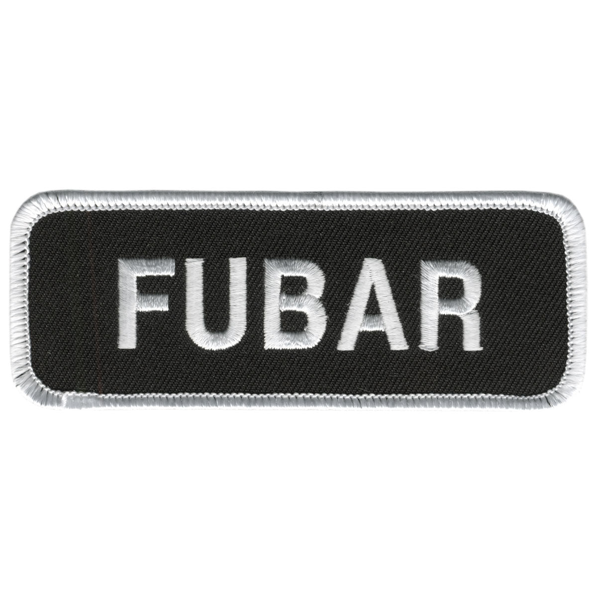 PPL9020 4 x 2 in. Fubar Patch - Black & White
