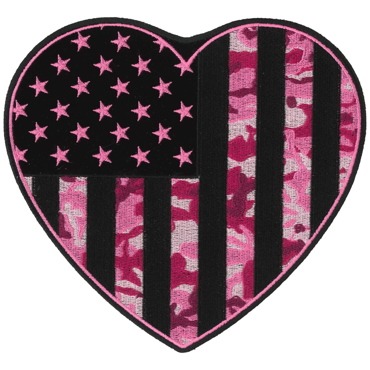 PPQ1067 7 x 7 in. Camo Heart Patch - Multi Color