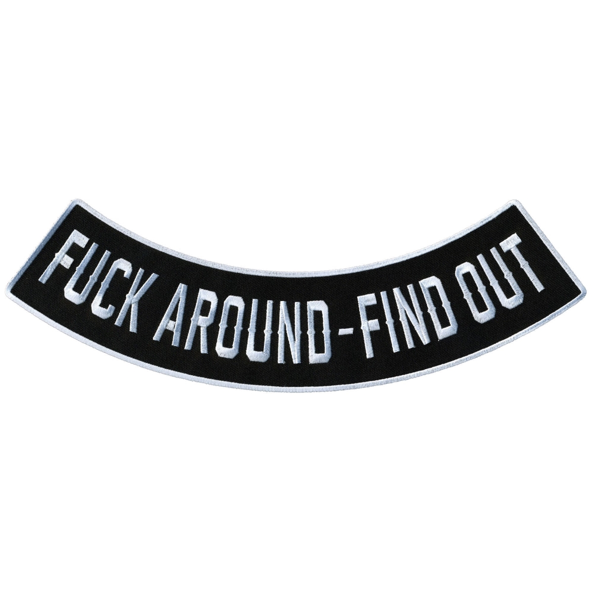 PPM5167 12 x 3 in. F Around Find Out Bottom Rocker Patch - Multi Color