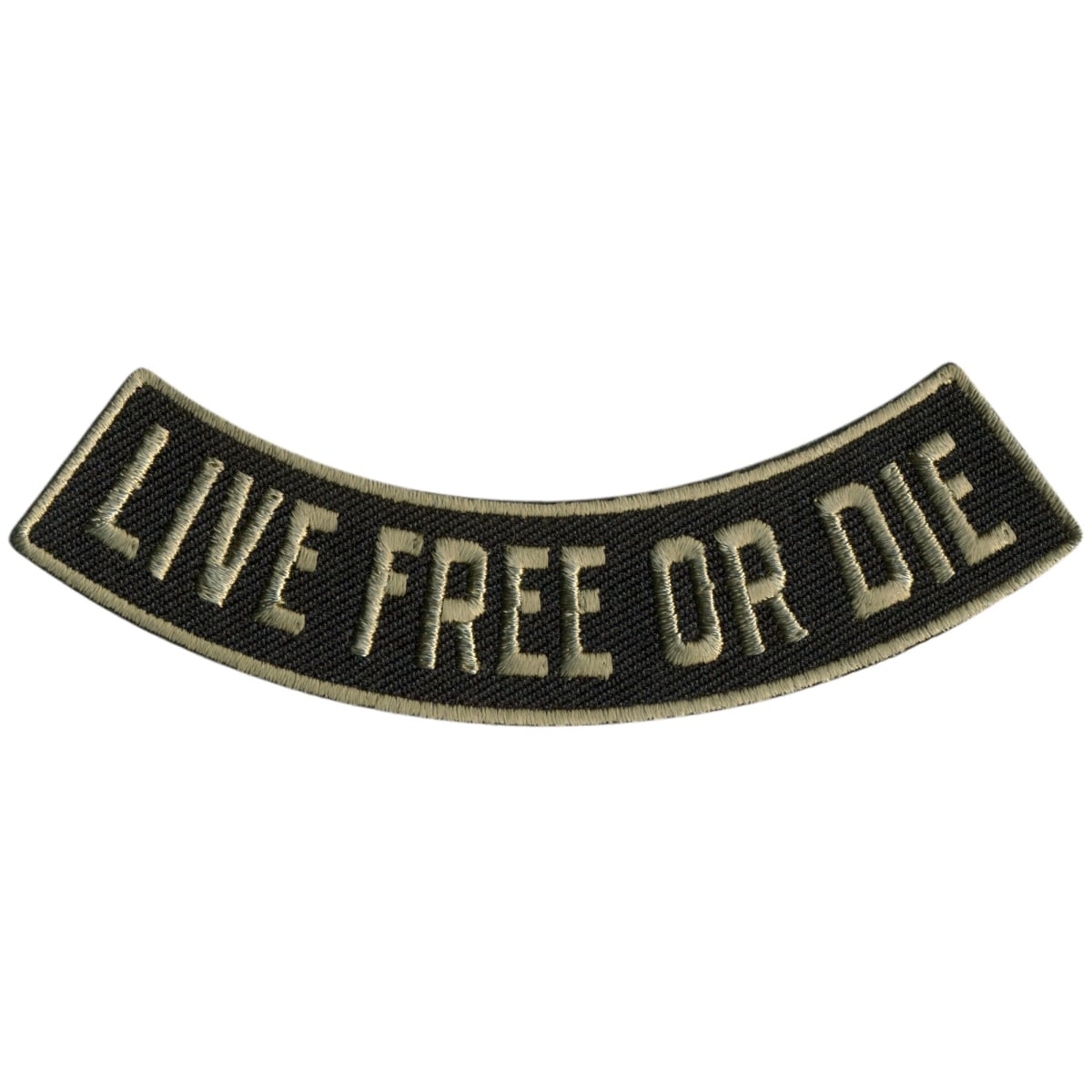 PPM5140 4 x 1 in. Live Free Or Die Bottom Rocker Patch - Multi Color