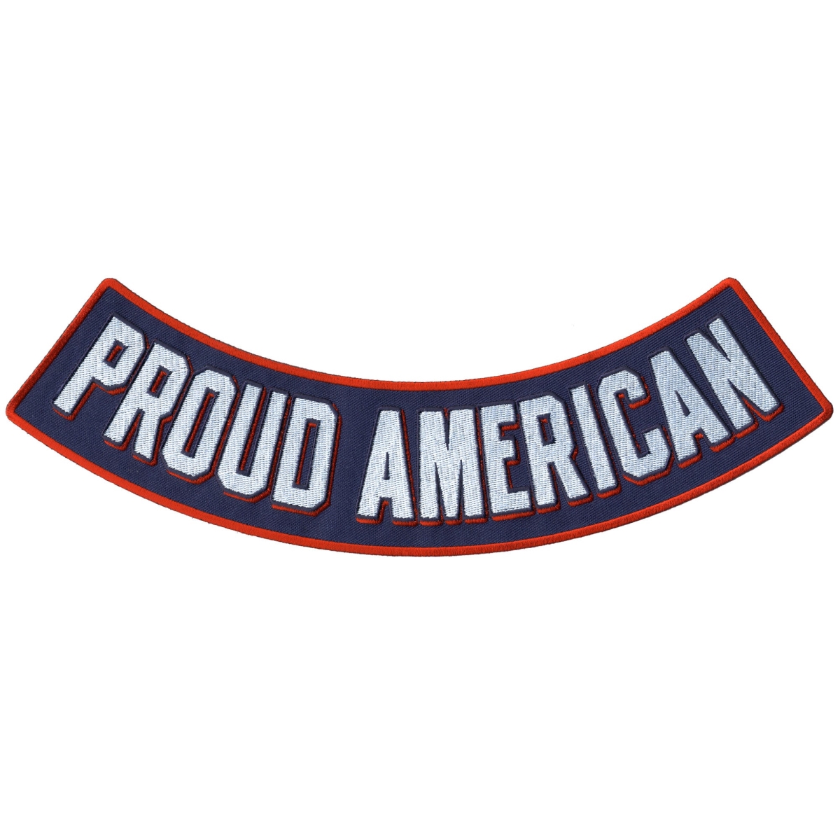 PPM5179 12 x 3 in. Proud American Bottom Rocker Patch - Multi Color