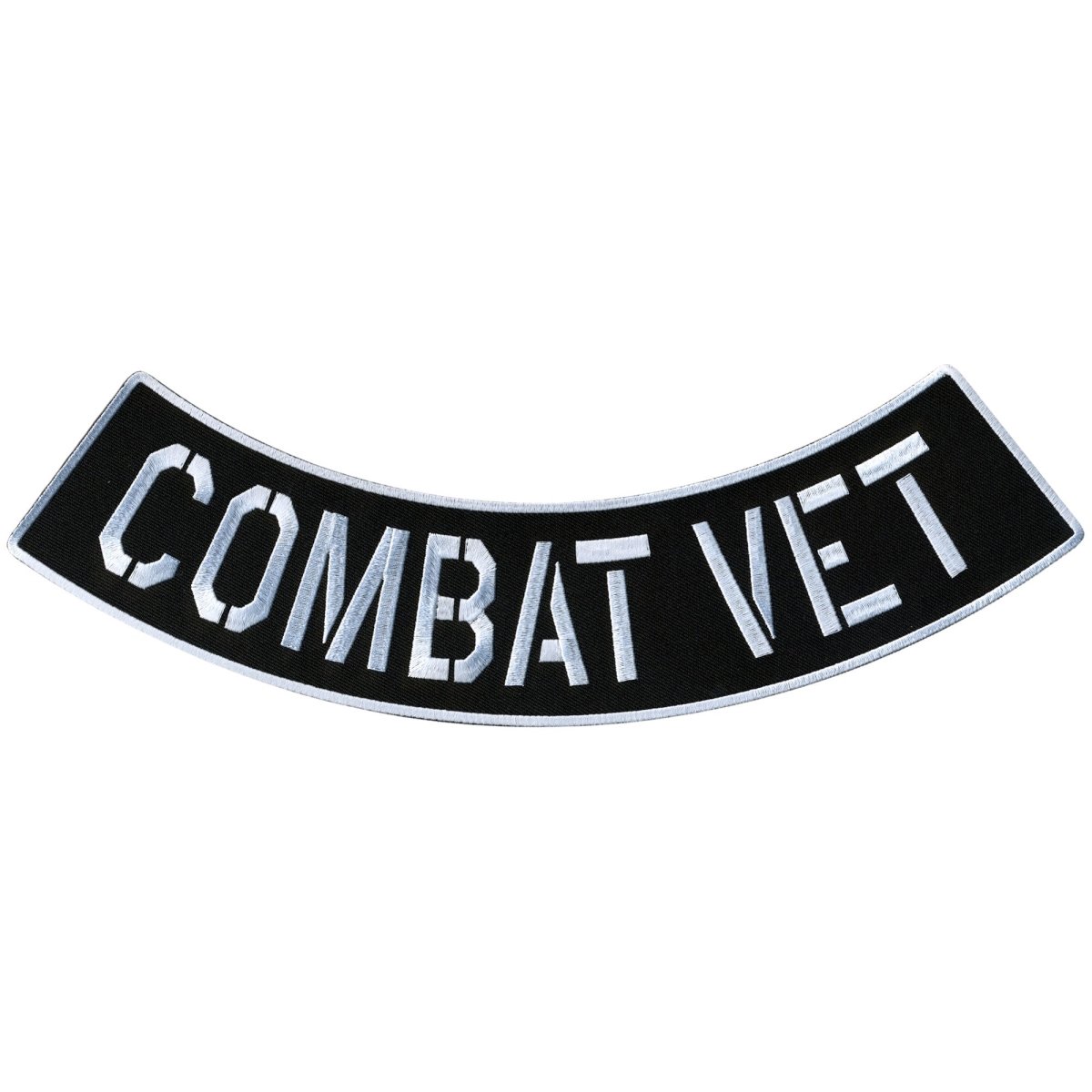 PPM5173 12 x 3 in. Combat Vet Bottom Rocker Patch - Multi Color