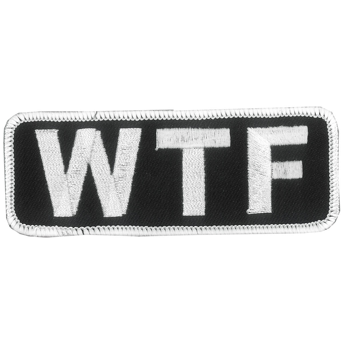 PPL9174 4 x 2 in. WTF Patch - Black & White