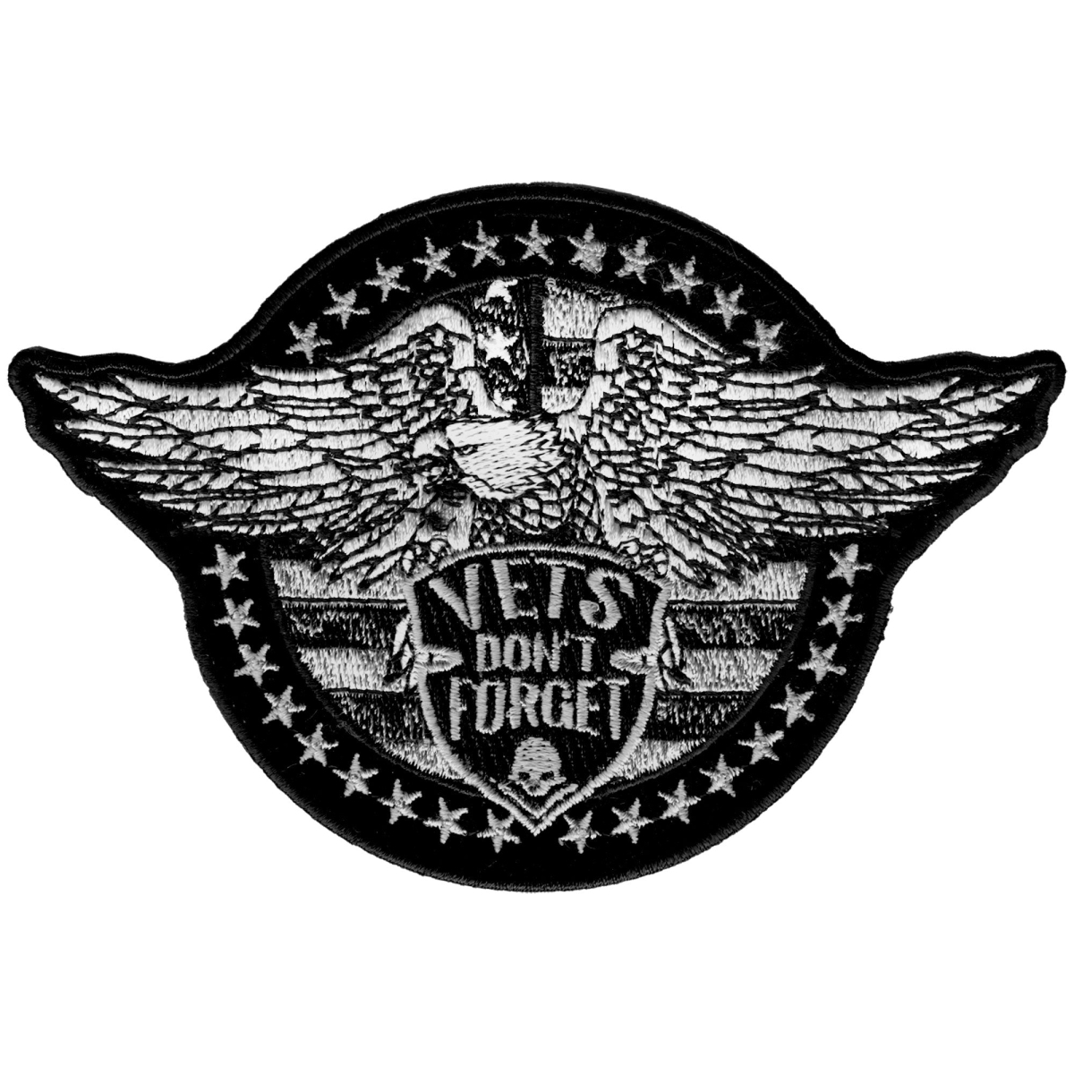 PPA9793 5 x 3 in. Vets Dont Forget Eagle Patch - Multi Color