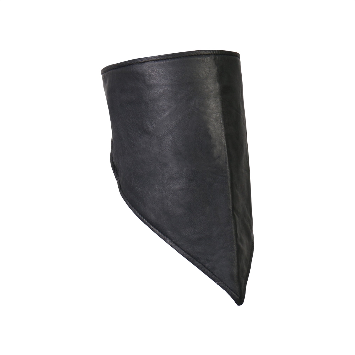 NWL1009 Soft Leather Neck Warmer with Fleece Lining - Black - One Size Fits Most
