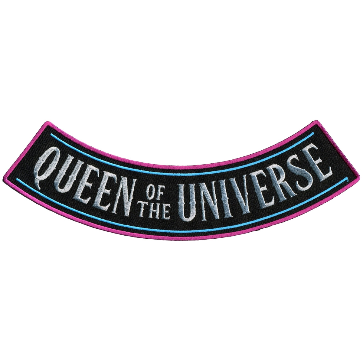 PPM5201 10 x 2 in. Queen of the Universe Bottom Rocker Patch - Multi Color