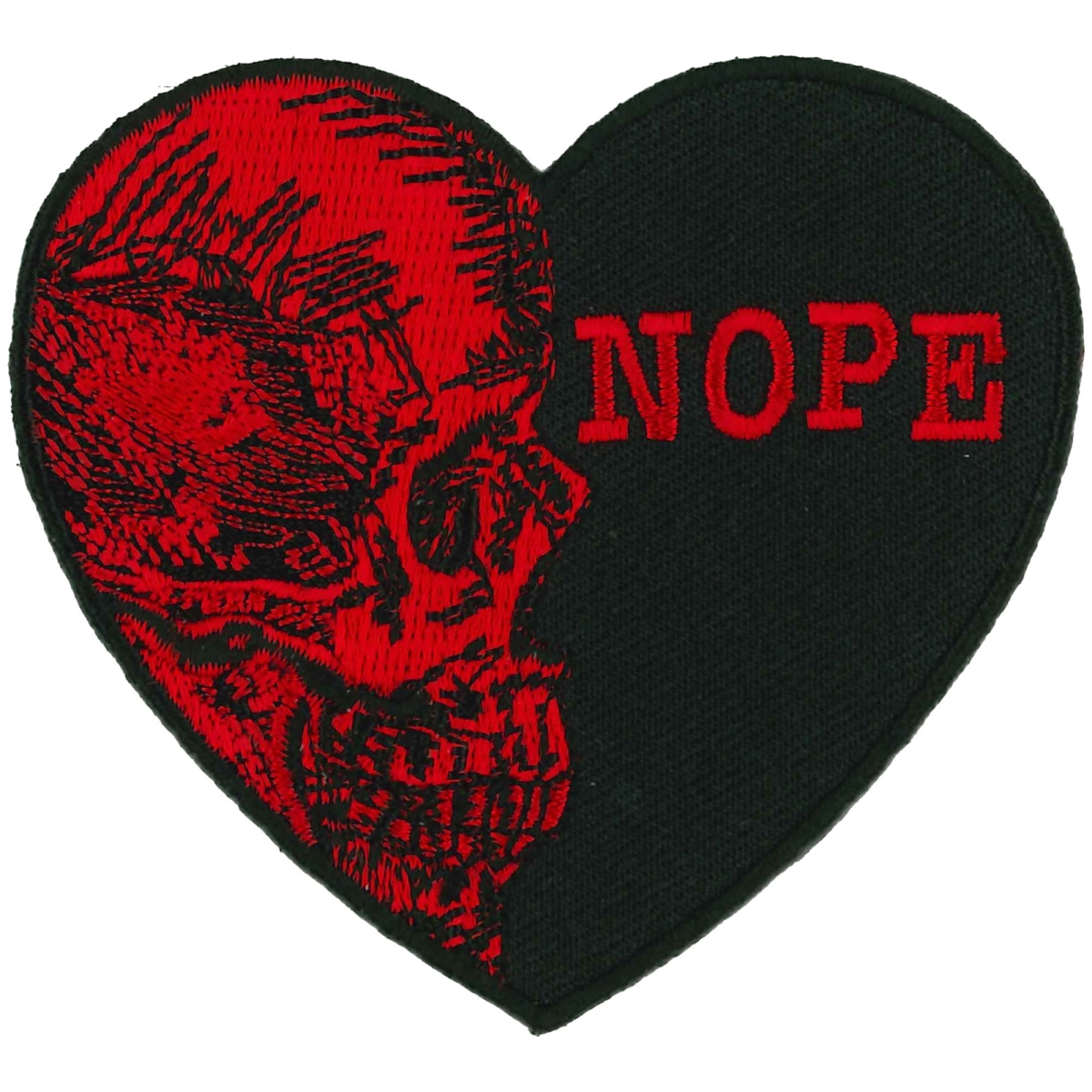 PPQ1950 3 x 3 in. Nope Skull Heart Patch - Multi Color