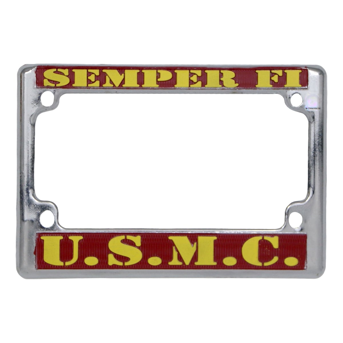 MPA1702 7.25 x 5 in. U.S.M.C Semper Fi License Plate Frame - Chrome