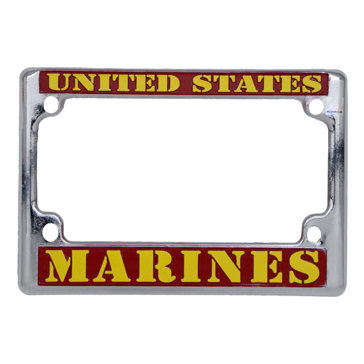 MPA1703 7.25 x 5 in. United States Marines License Plate Frame - Chrome