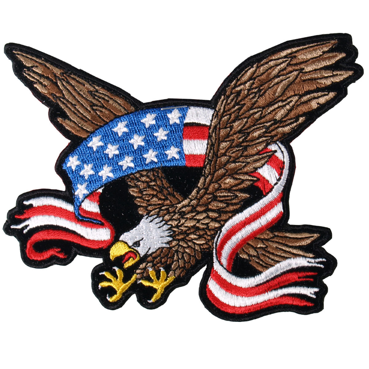 Picture of Hot Leathers PPA1187 11 x 9 in. American Flag Banner Eagle Patch - Multi Color