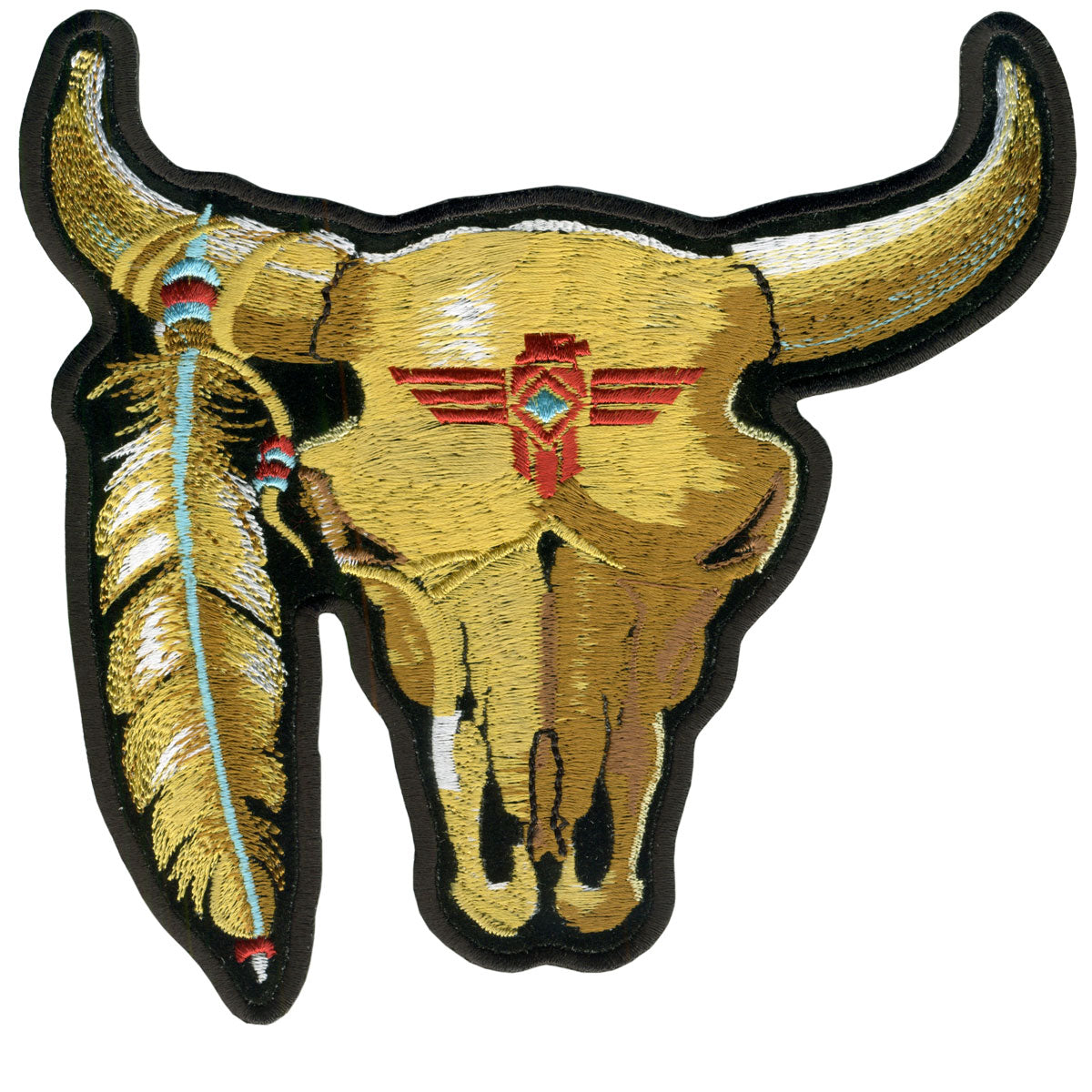 Picture of Hot Leathers PPA1352 3 x 3 in. Cattle Skull Patch - Multi Color