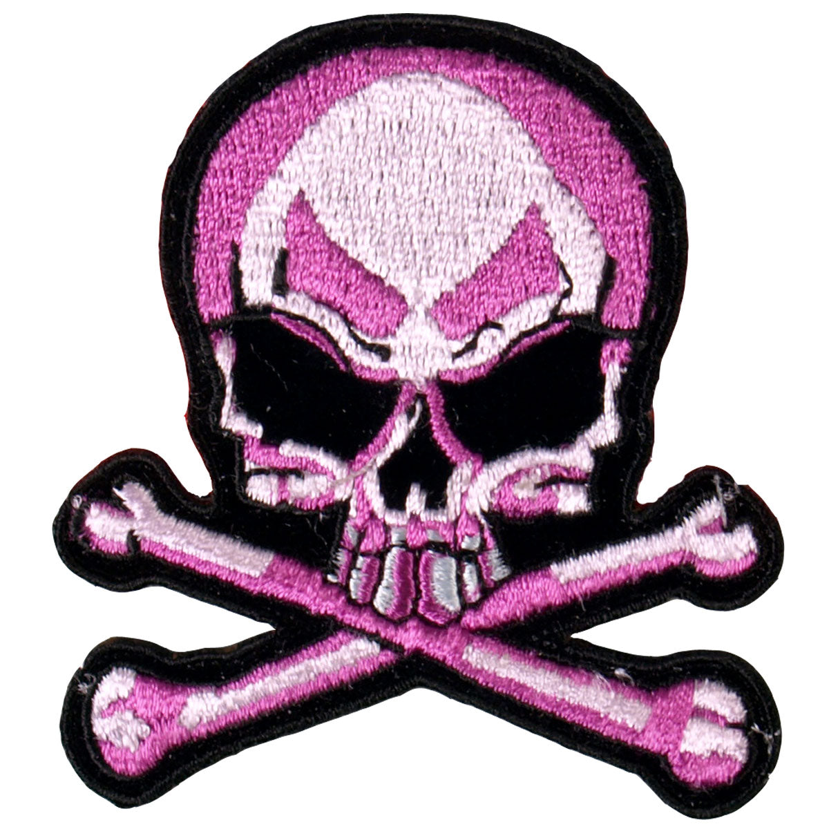 Picture of Hot Leathers PPA1902 3 x 3 in. Pink Skull & Crossbones Patch - Multi Color