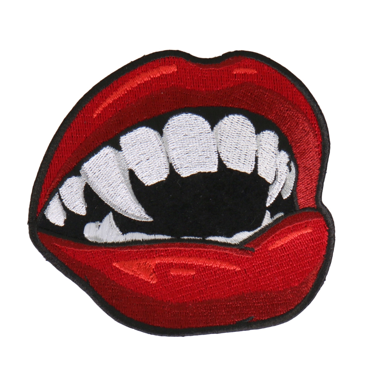 PPA8590 4 x 4 in. Vampire Fangs Embroidered Patch - Multi Color