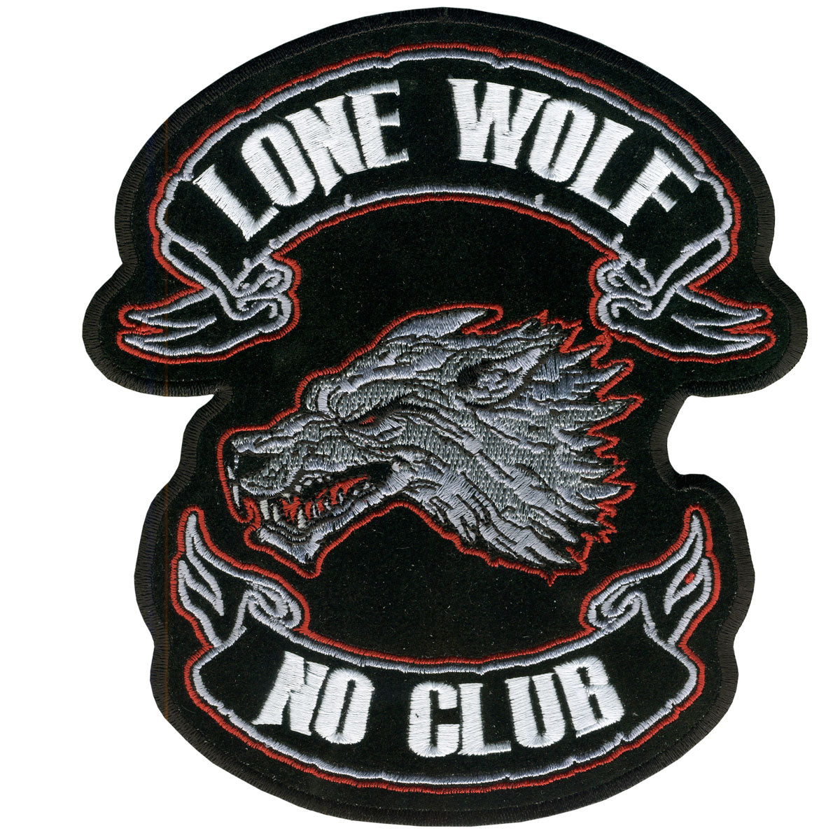Picture of Hot Leathers PPA2229 13 x 15 in. Lone Wolf No Club Patch - Multi Color