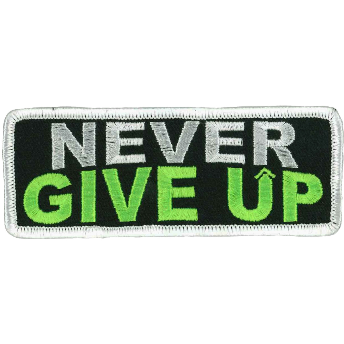 PPL9689 4 x 2 in. Never Give Up Patch - Multi Color