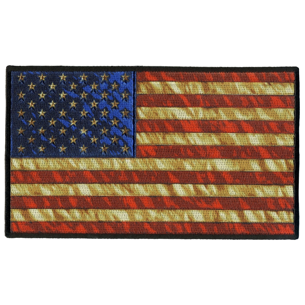 PPQ1273 10 in. Vintage American Flag Patch - Multi Color