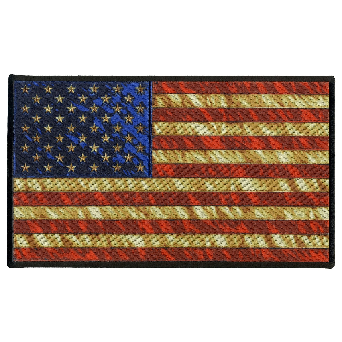 PPQ1277 10 x 6 in. Vintage American Flag 10 Patch - Multi Color