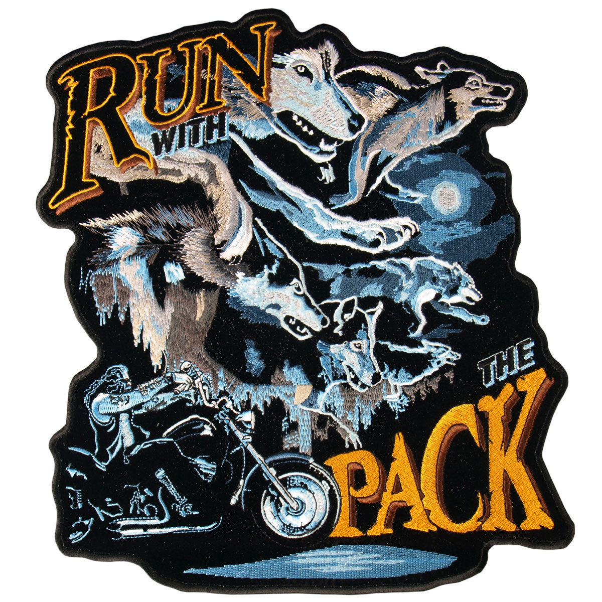 Picture of Hot Leathers PPA3880 5 x 5 in. Run with the Pack Wolf Patch - Multi Color