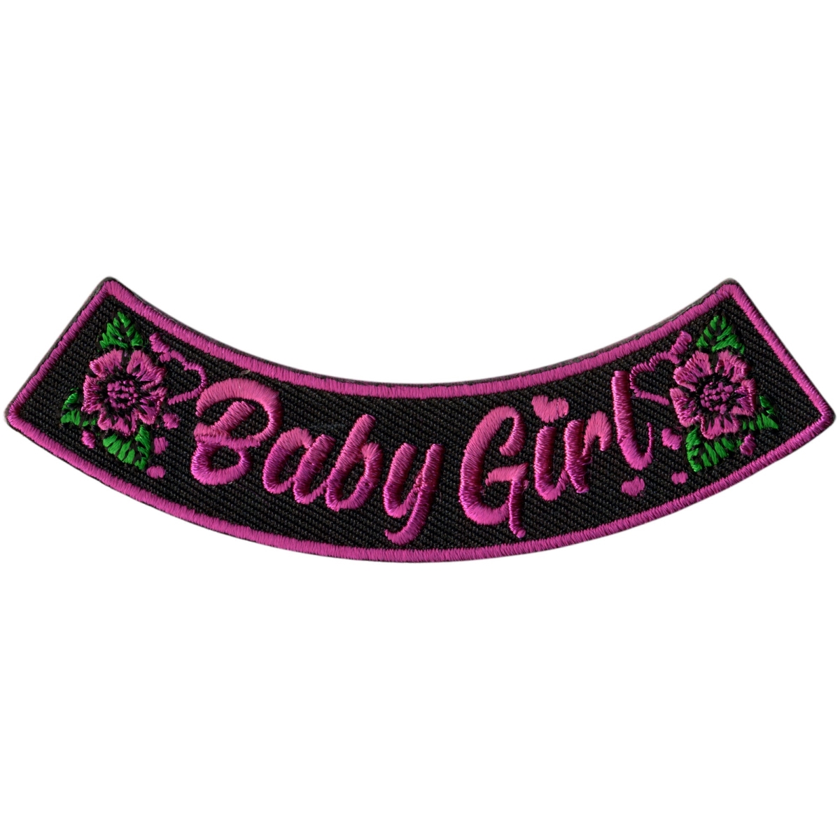 PPM5112 4 x 1 in. Baby Girl Bottom Rocker Patch - Multi Color