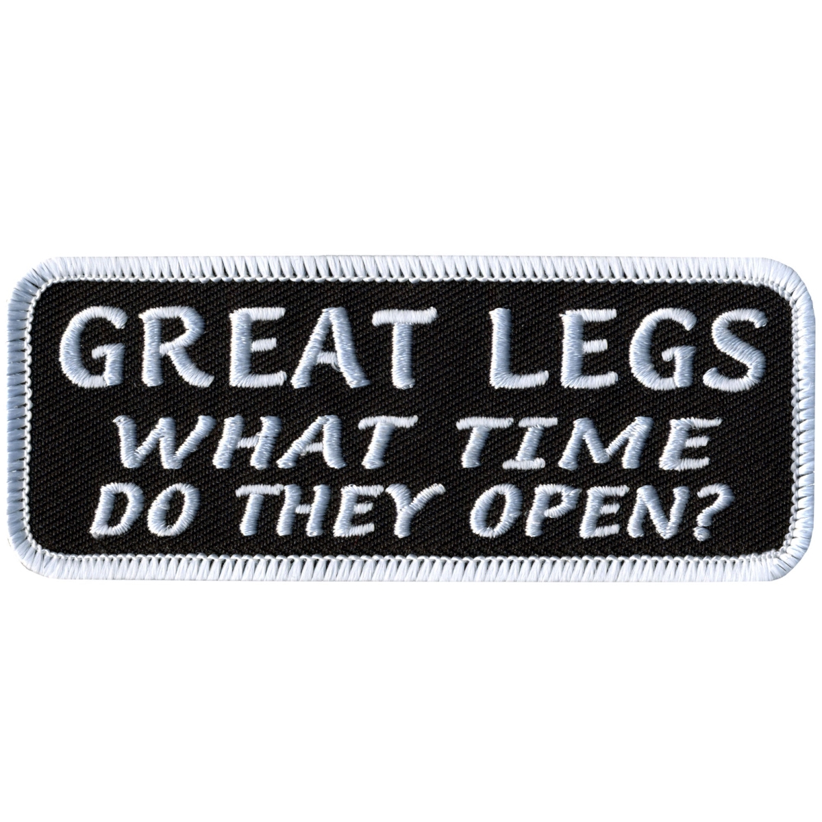 PPL9172 4 x 2 in. Great Legs Patch - Black & White
