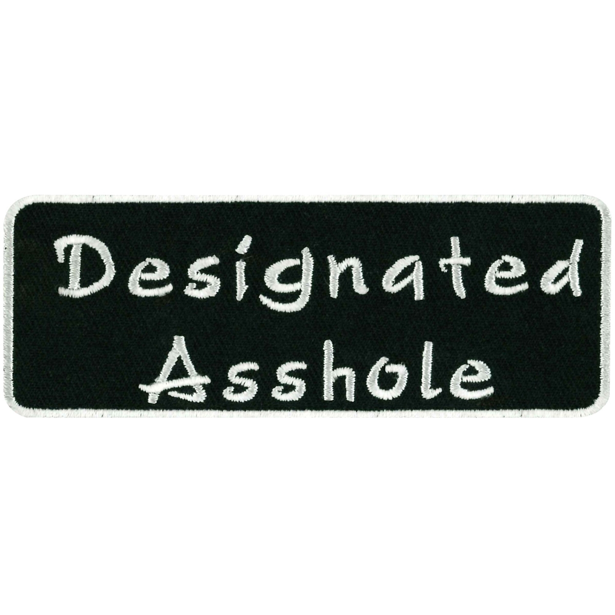 PPL9096 4 x 2 in. Designated Asshole Patch - Black & White