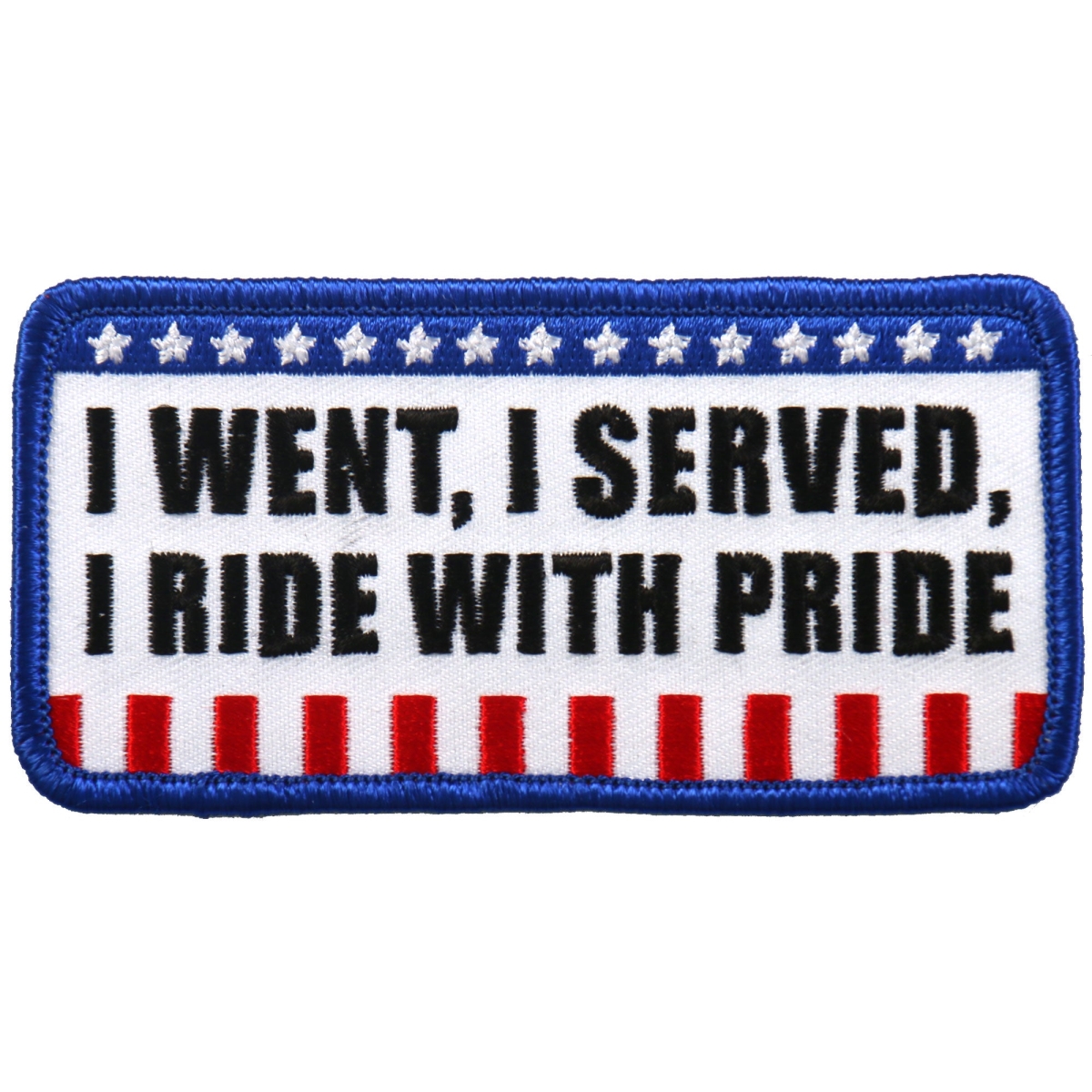 PPL9573 4 x 2 in. I Went I Served I Ride Patch - Multi Color