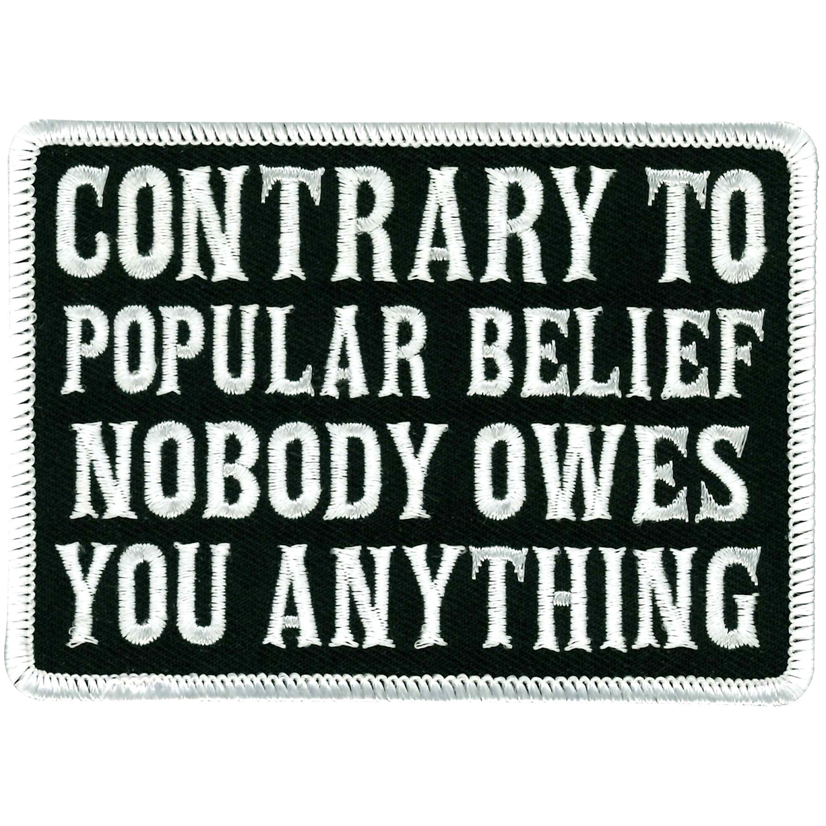 PPL9492 4 x 3 in. Contrary to Popular Patch - Multi Color