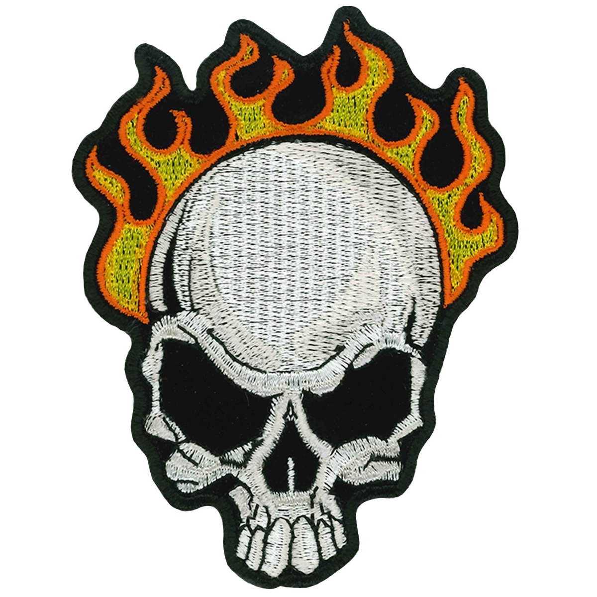 Picture of Hot Leathers PPA1032 3 x 4 in. Fire Skull Patch - Multi Color