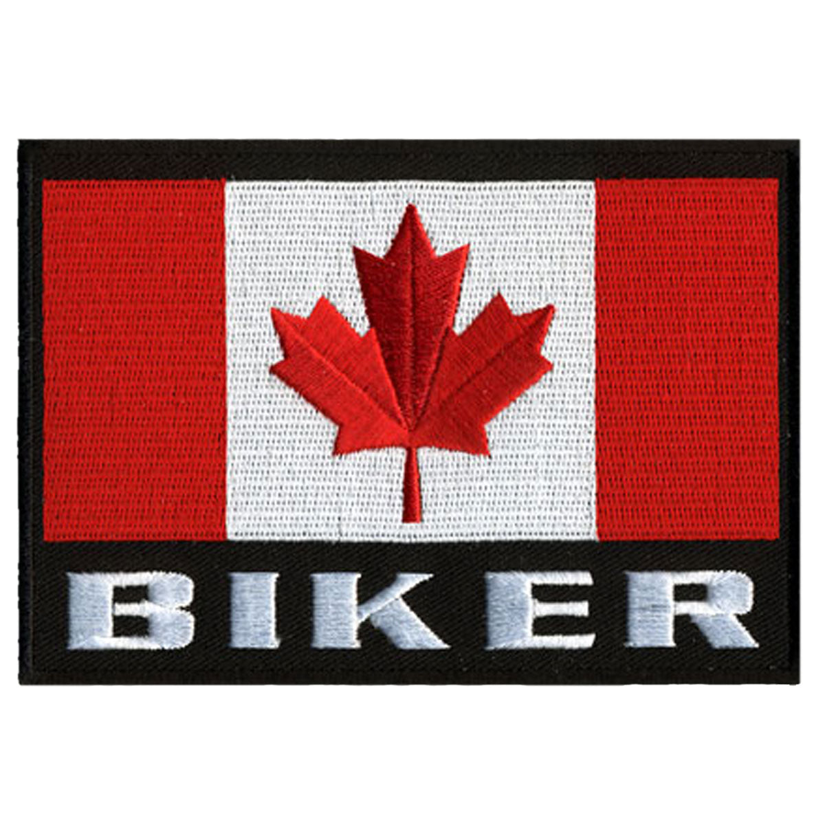 PPF5006 5 x 4 in. Canadian Biker Flag Patch - Multi Color