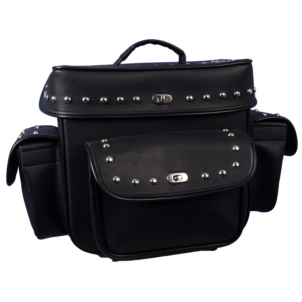 Picture of Hot Leathers trb1005 13 x 13 x 7 in. Motorcycle PVC Waterproof Studded Travel Bag